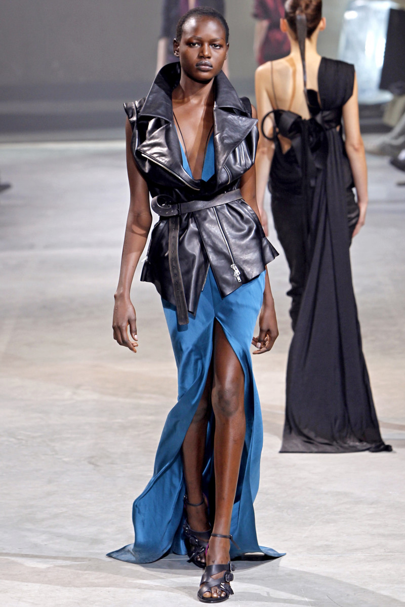 Ajak Deng featured in  the Haider Ackermann fashion show for Spring/Summer 2011