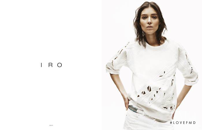 Kati Nescher featured in  the IRO Paris advertisement for Spring/Summer 2014