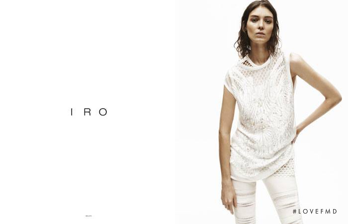 Kati Nescher featured in  the IRO Paris advertisement for Spring/Summer 2014