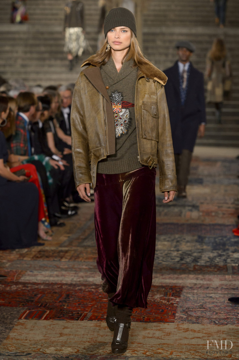 Birgit Kos featured in  the Ralph Lauren Collection fashion show for Autumn/Winter 2018