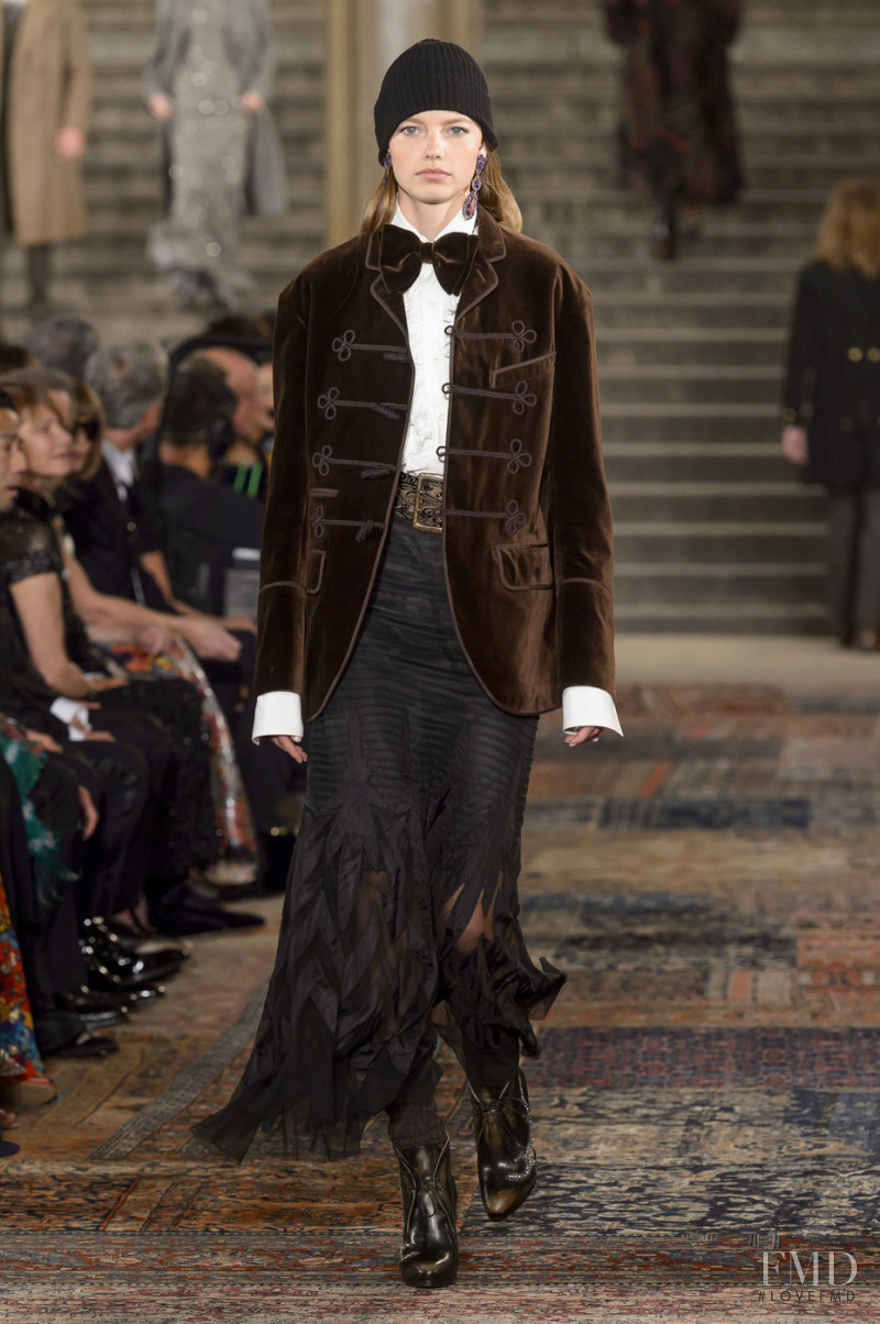 Mathilde Henning featured in  the Ralph Lauren Collection fashion show for Autumn/Winter 2018