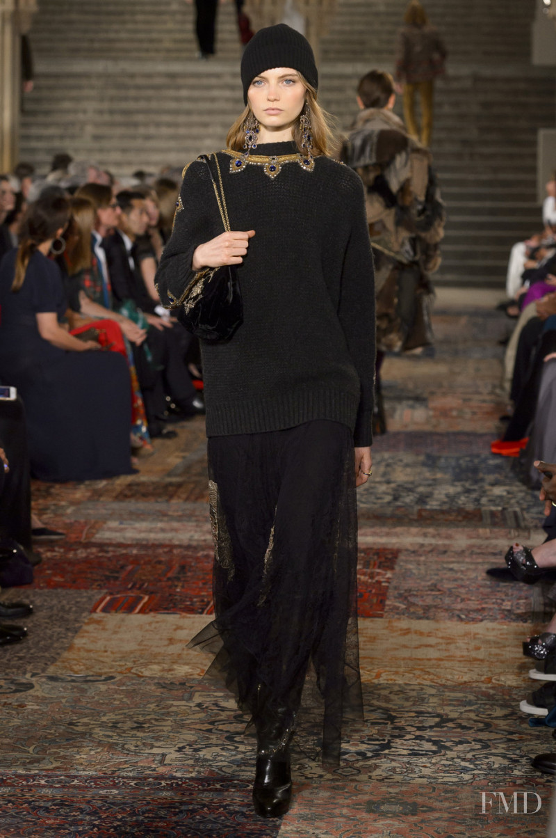 Fran Summers featured in  the Ralph Lauren Collection fashion show for Autumn/Winter 2018