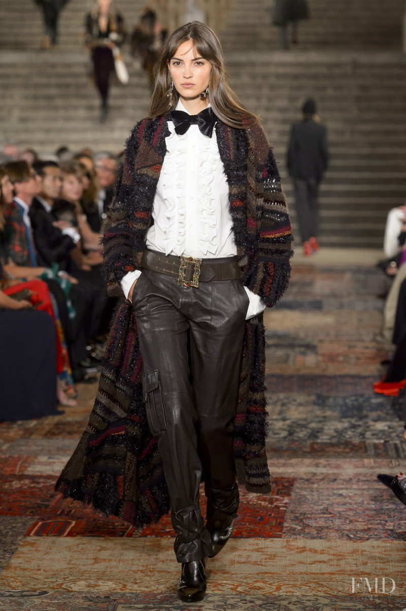 Camille Hurel featured in  the Ralph Lauren Collection fashion show for Autumn/Winter 2018