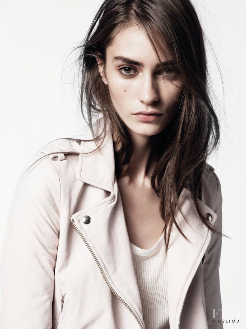 Marine Deleeuw featured in  the IRO Paris lookbook for Spring/Summer 2014