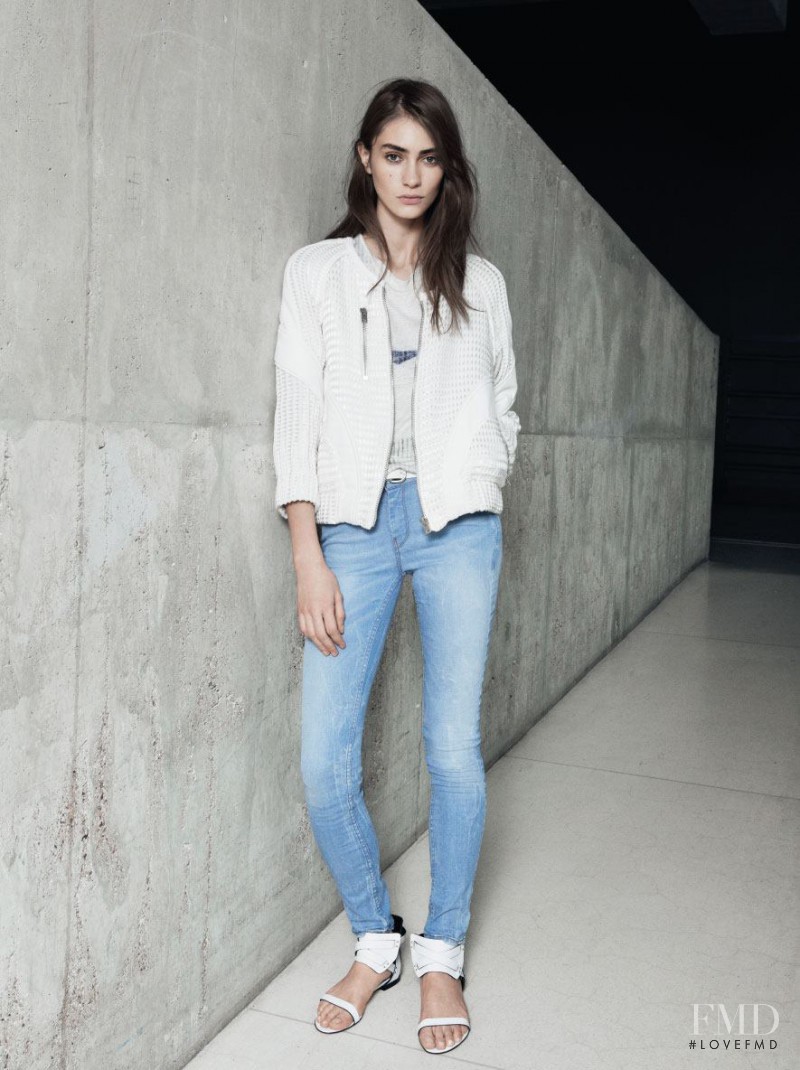 Marine Deleeuw featured in  the IRO Paris lookbook for Spring/Summer 2014