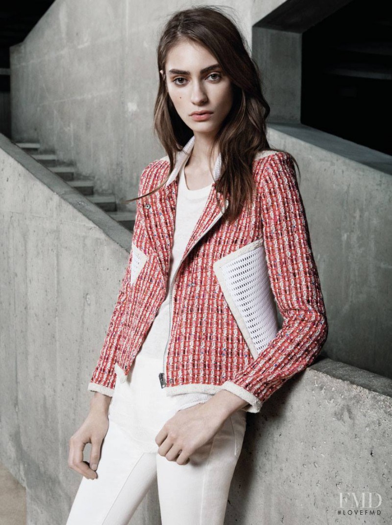 Marine Deleeuw featured in  the IRO Paris lookbook for Spring/Summer 2014