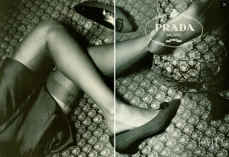 Tully Jensen featured in  the Prada advertisement for Spring/Summer 1988