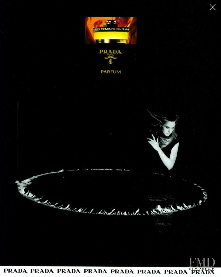 Cecilia Chancellor featured in  the Prada Perfum advertisement for Autumn/Winter 1990