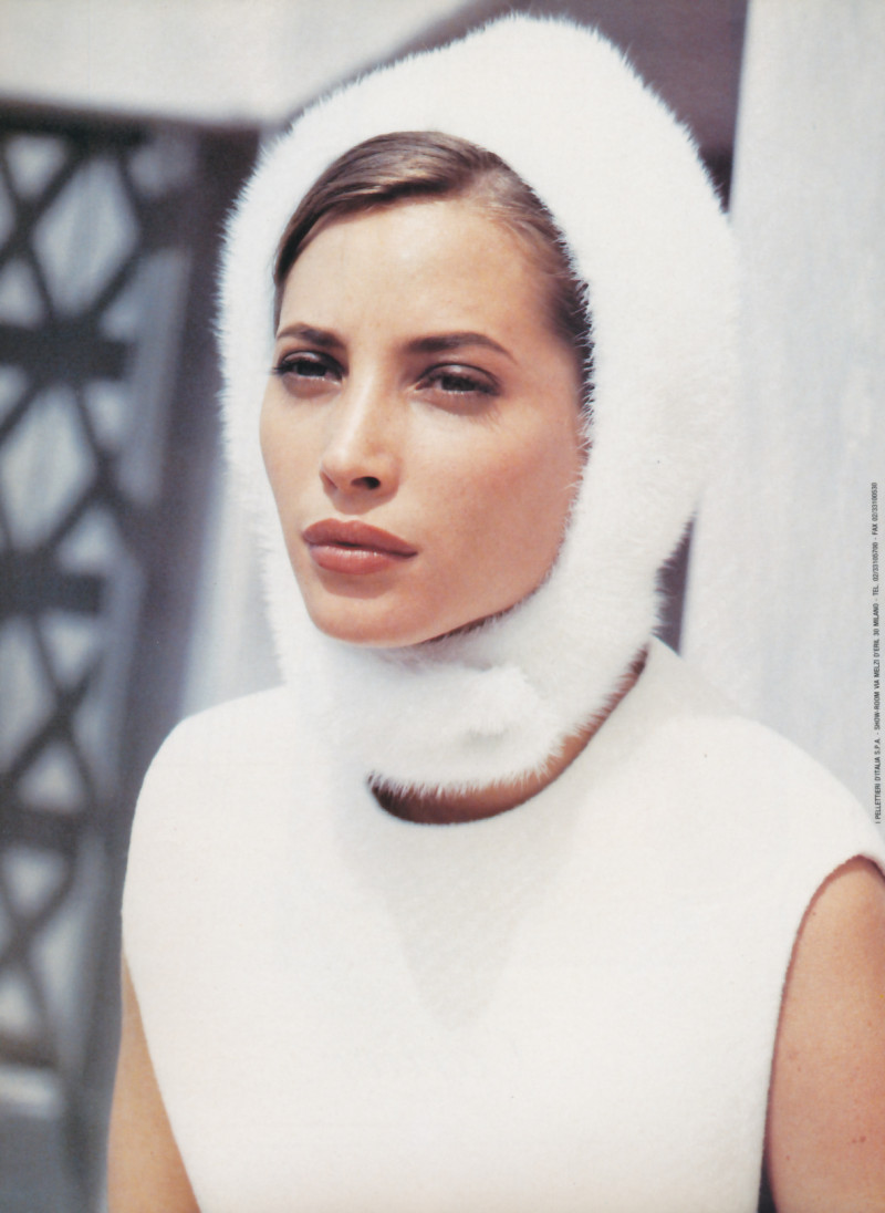 Christy Turlington featured in  the Prada advertisement for Autumn/Winter 1991