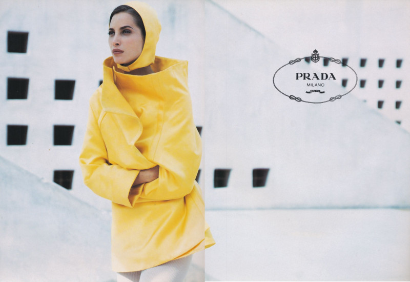 Christy Turlington featured in  the Prada advertisement for Autumn/Winter 1991