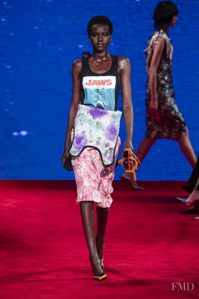 Adut Akech Bior featured in  the Calvin Klein 205W39NYC fashion show for Spring/Summer 2019