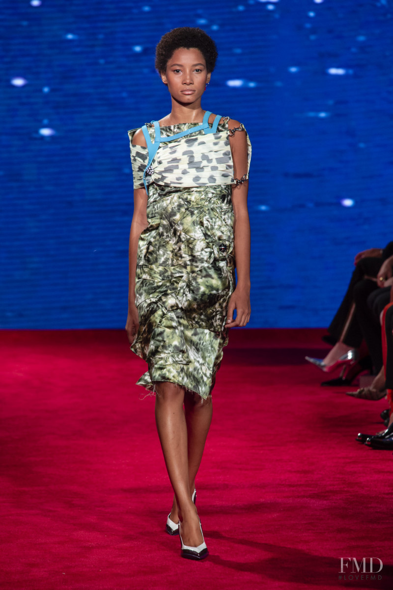 Lineisy Montero featured in  the Calvin Klein 205W39NYC fashion show for Spring/Summer 2019