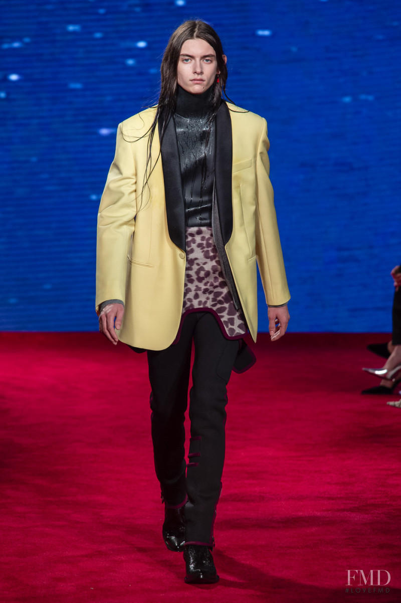 Dylan Christensen featured in  the Calvin Klein 205W39NYC fashion show for Spring/Summer 2019