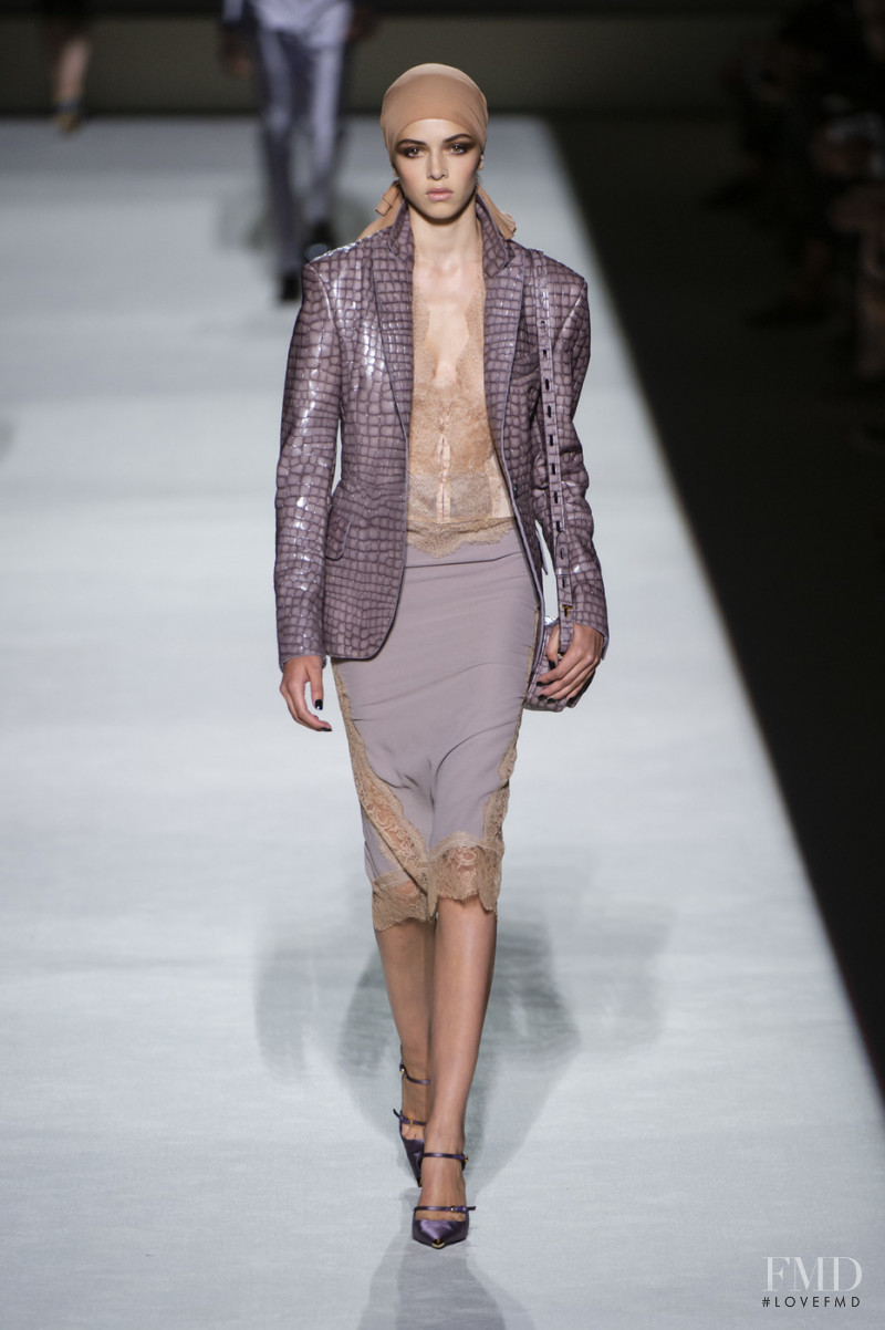 Maria Miguel featured in  the Tom Ford fashion show for Spring/Summer 2019