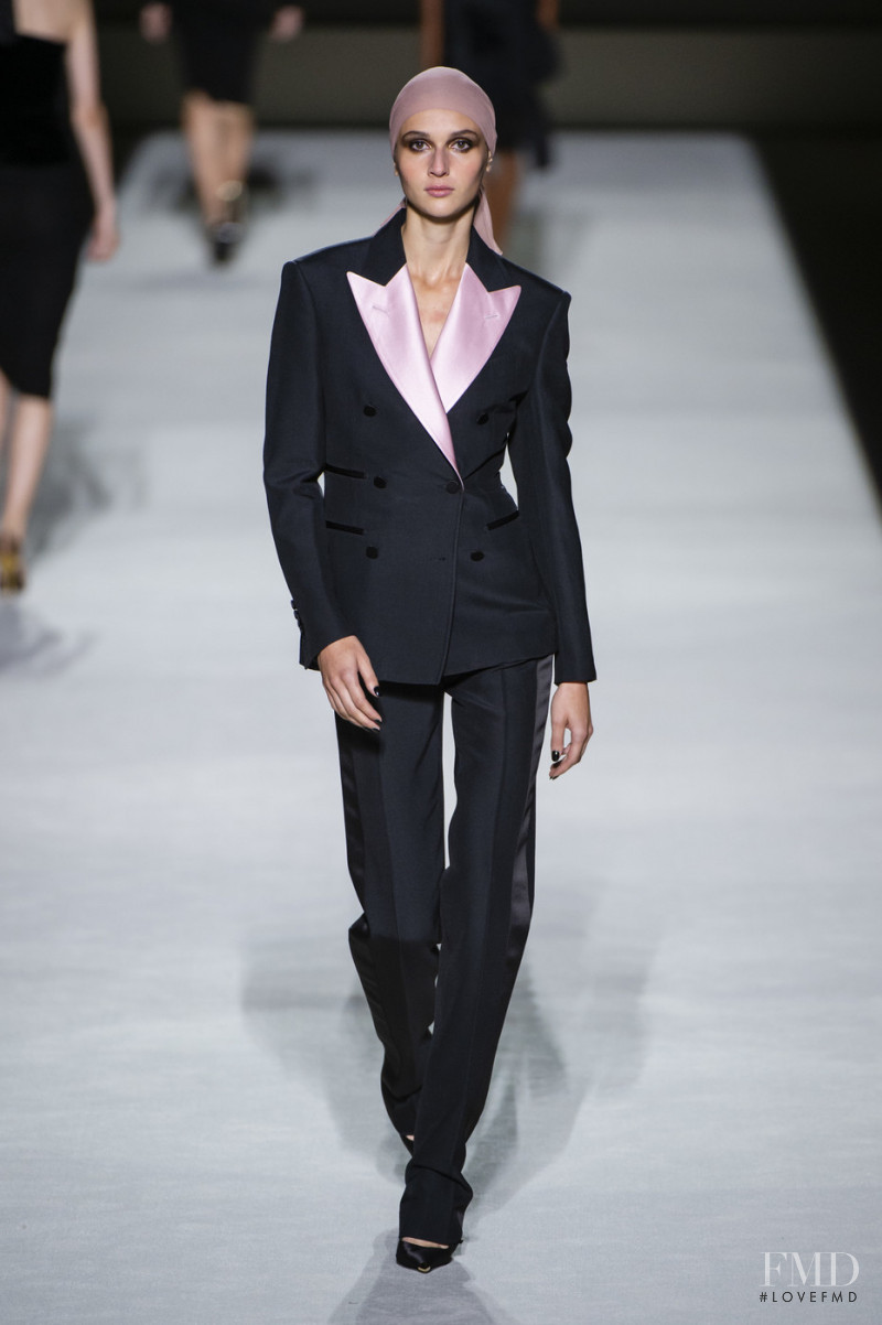 Justine Asset featured in  the Tom Ford fashion show for Spring/Summer 2019