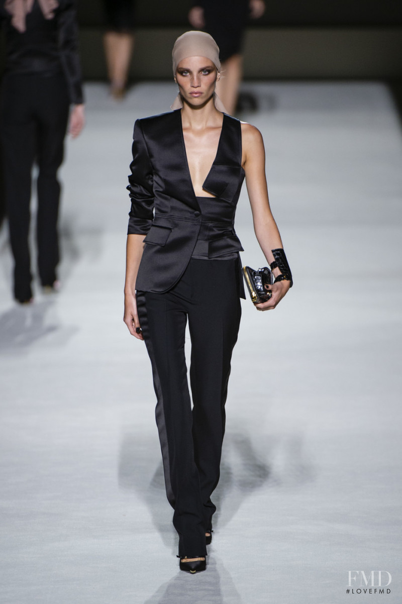 Rebecca Leigh Longendyke featured in  the Tom Ford fashion show for Spring/Summer 2019