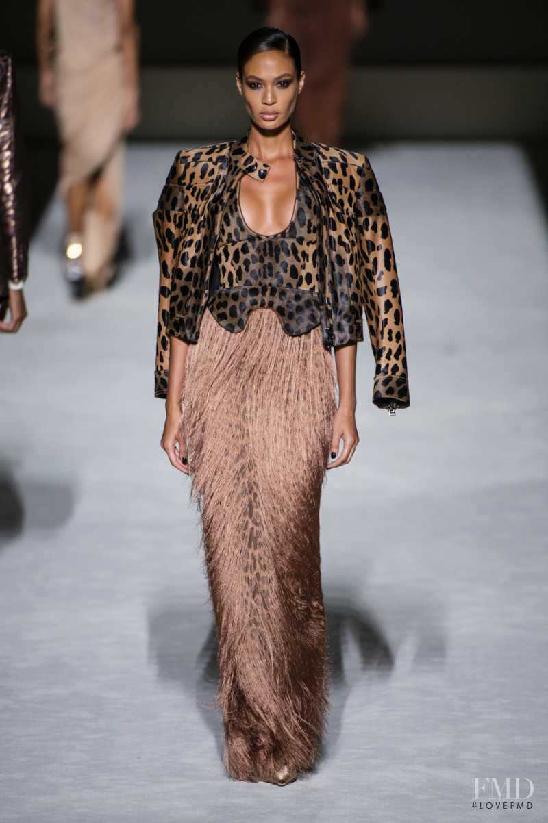 Joan Smalls featured in  the Tom Ford fashion show for Spring/Summer 2019