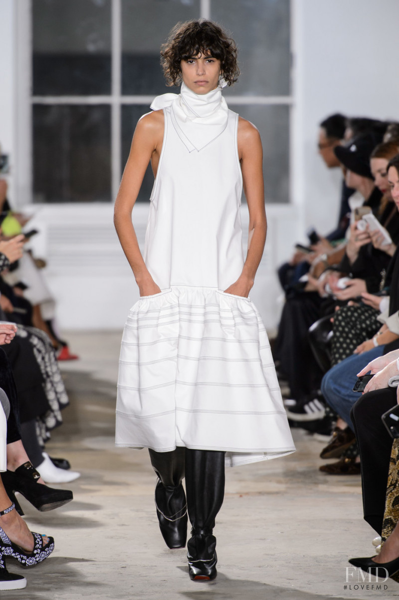 Mica Arganaraz featured in  the Proenza Schouler fashion show for Spring/Summer 2019
