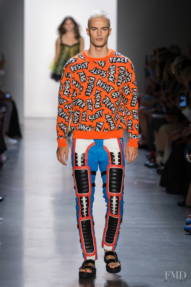 Denek Kania featured in  the Jeremy Scott fashion show for Spring/Summer 2019