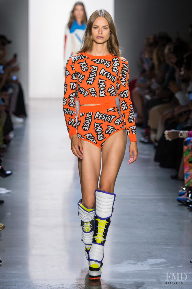 Birgit Kos featured in  the Jeremy Scott fashion show for Spring/Summer 2019