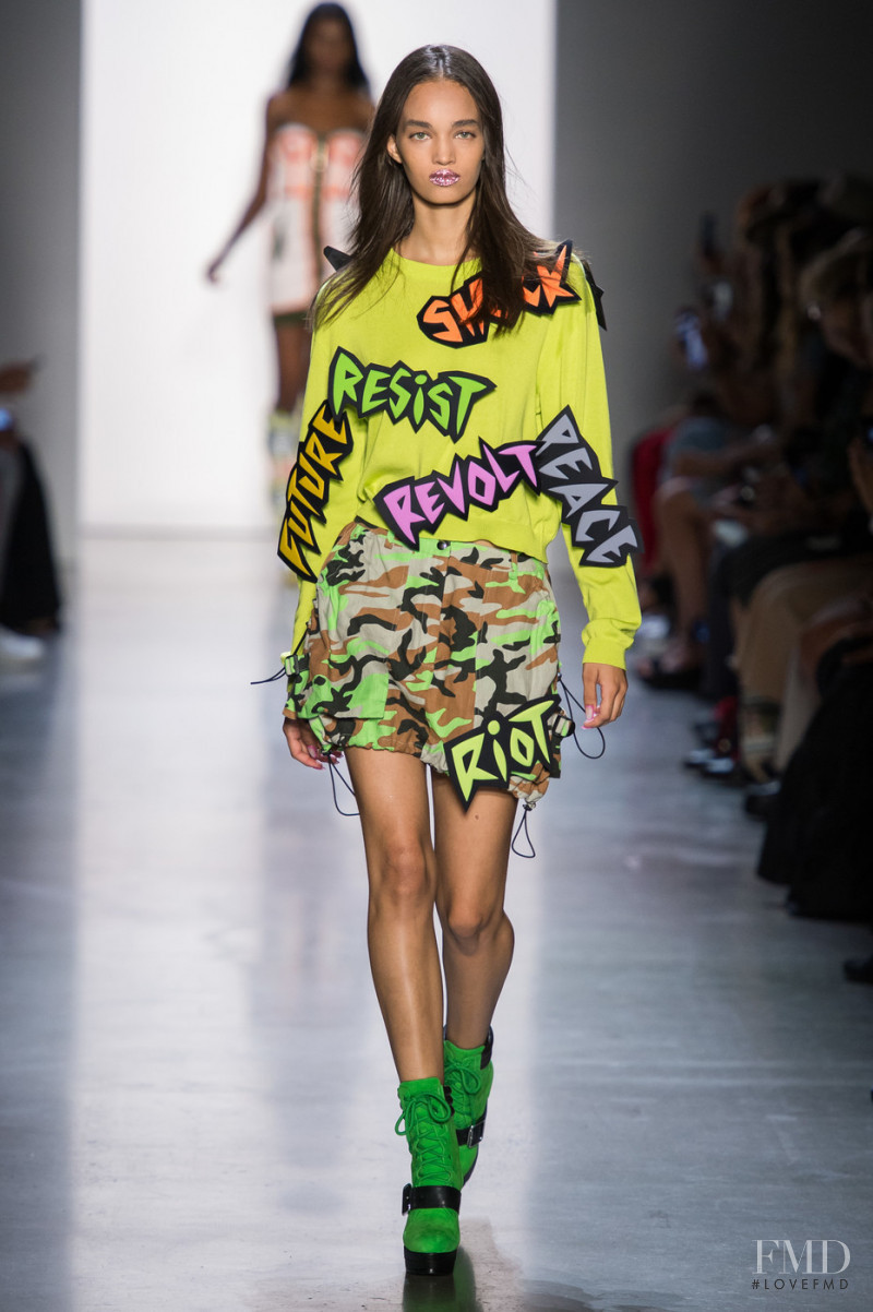 Ellen Rosa featured in  the Jeremy Scott fashion show for Spring/Summer 2019