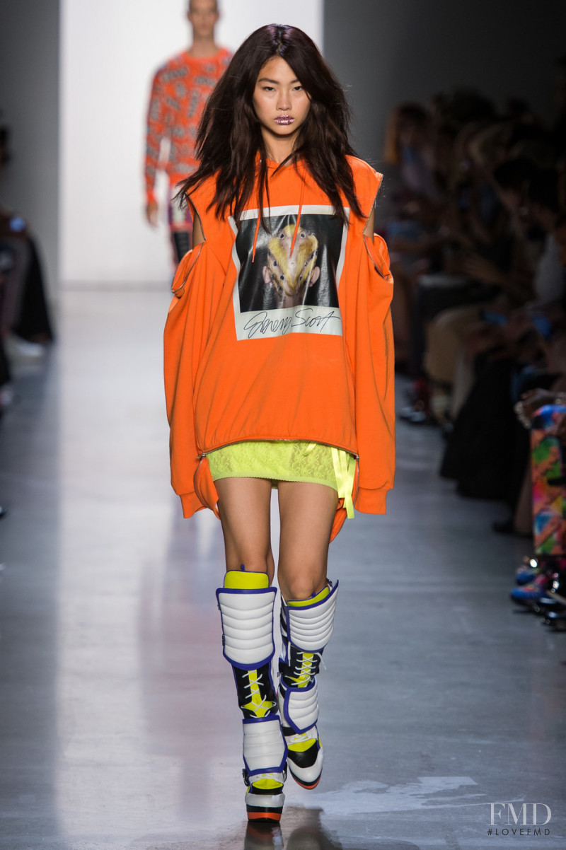 HoYeon Jung featured in  the Jeremy Scott fashion show for Spring/Summer 2019