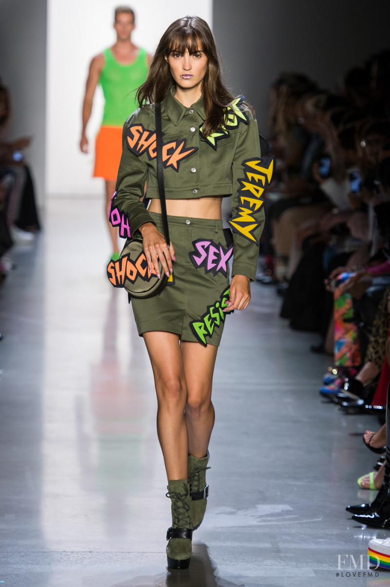 Camille Hurel featured in  the Jeremy Scott fashion show for Spring/Summer 2019