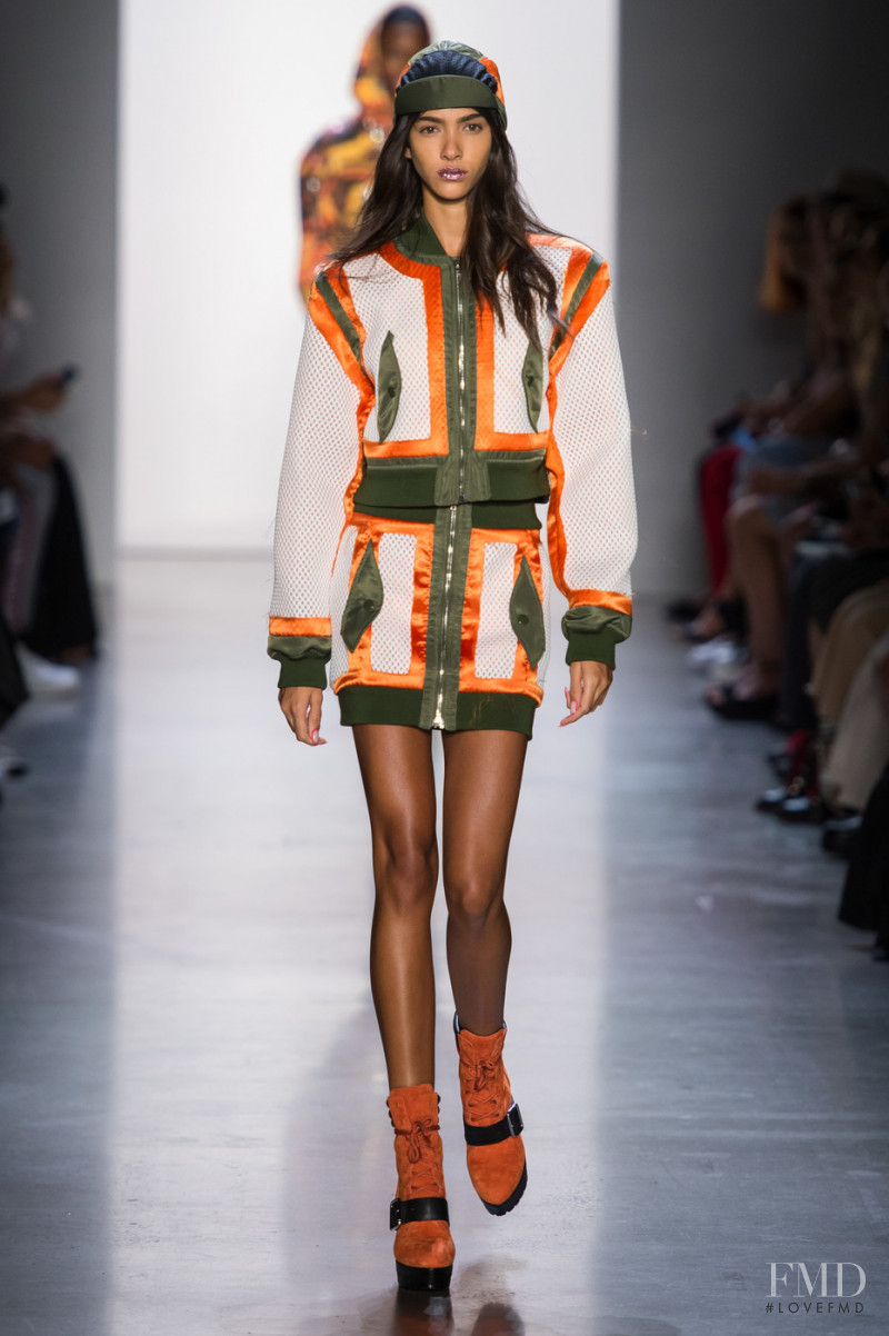 Brittany Noon featured in  the Jeremy Scott fashion show for Spring/Summer 2019