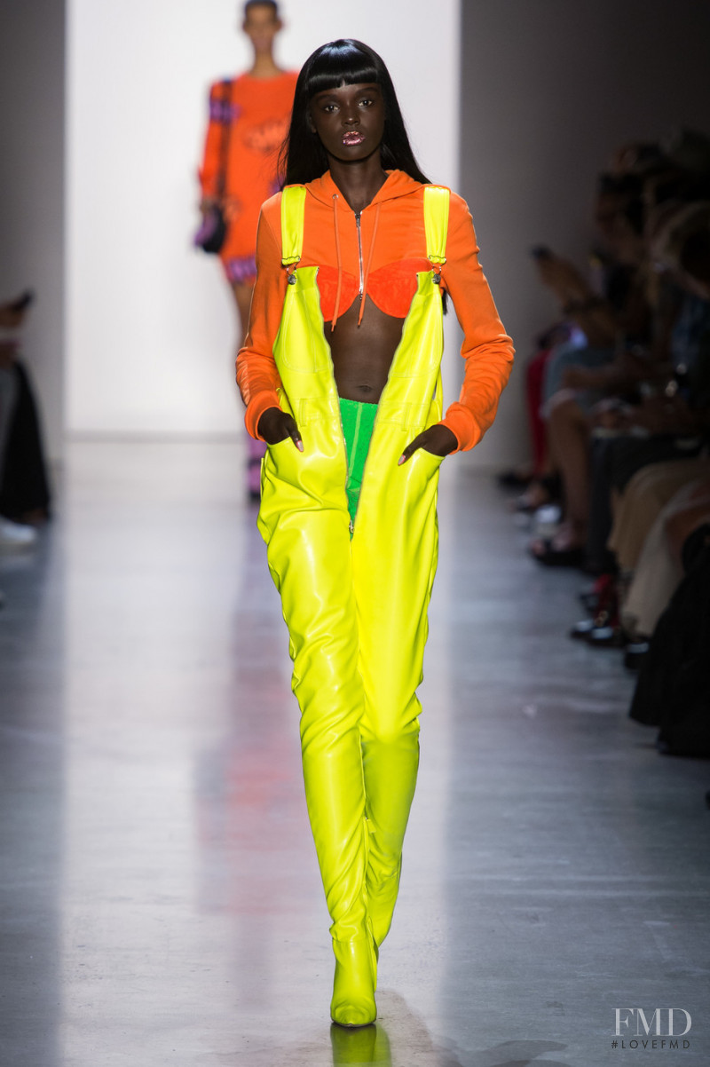 Duckie Thot featured in  the Jeremy Scott fashion show for Spring/Summer 2019