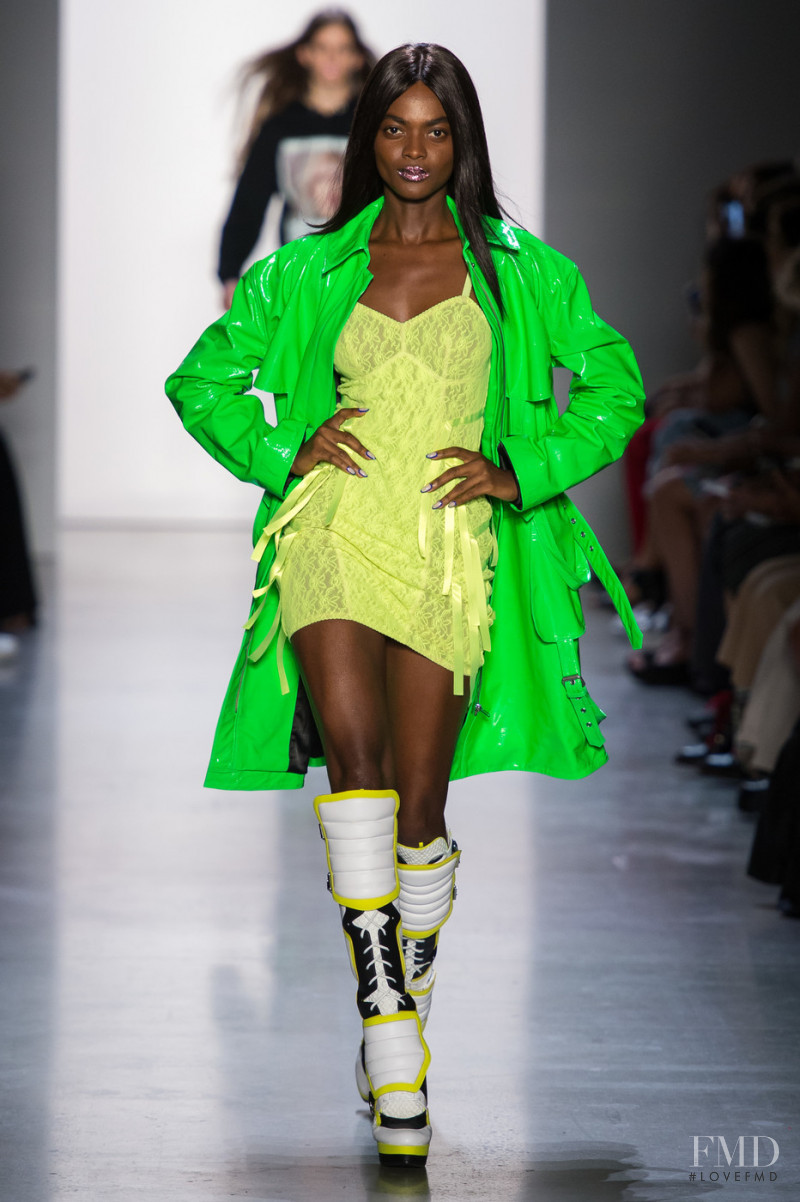 Aube Jolicoeur featured in  the Jeremy Scott fashion show for Spring/Summer 2019