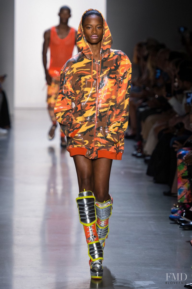 Mayowa Nicholas featured in  the Jeremy Scott fashion show for Spring/Summer 2019