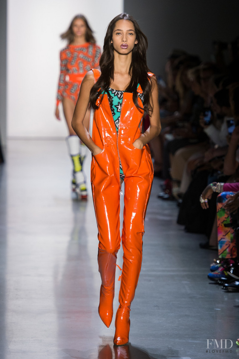 Yasmin Wijnaldum featured in  the Jeremy Scott fashion show for Spring/Summer 2019