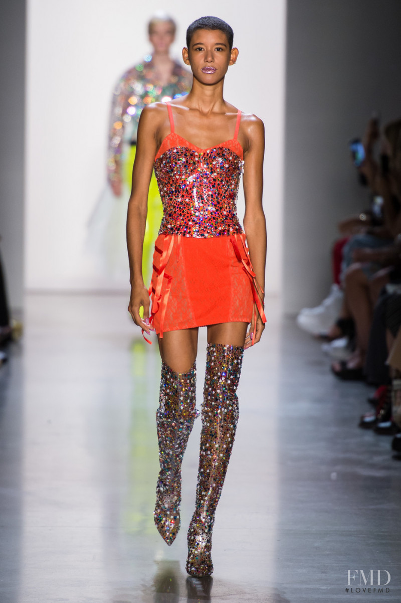 Janiece Dilone featured in  the Jeremy Scott fashion show for Spring/Summer 2019