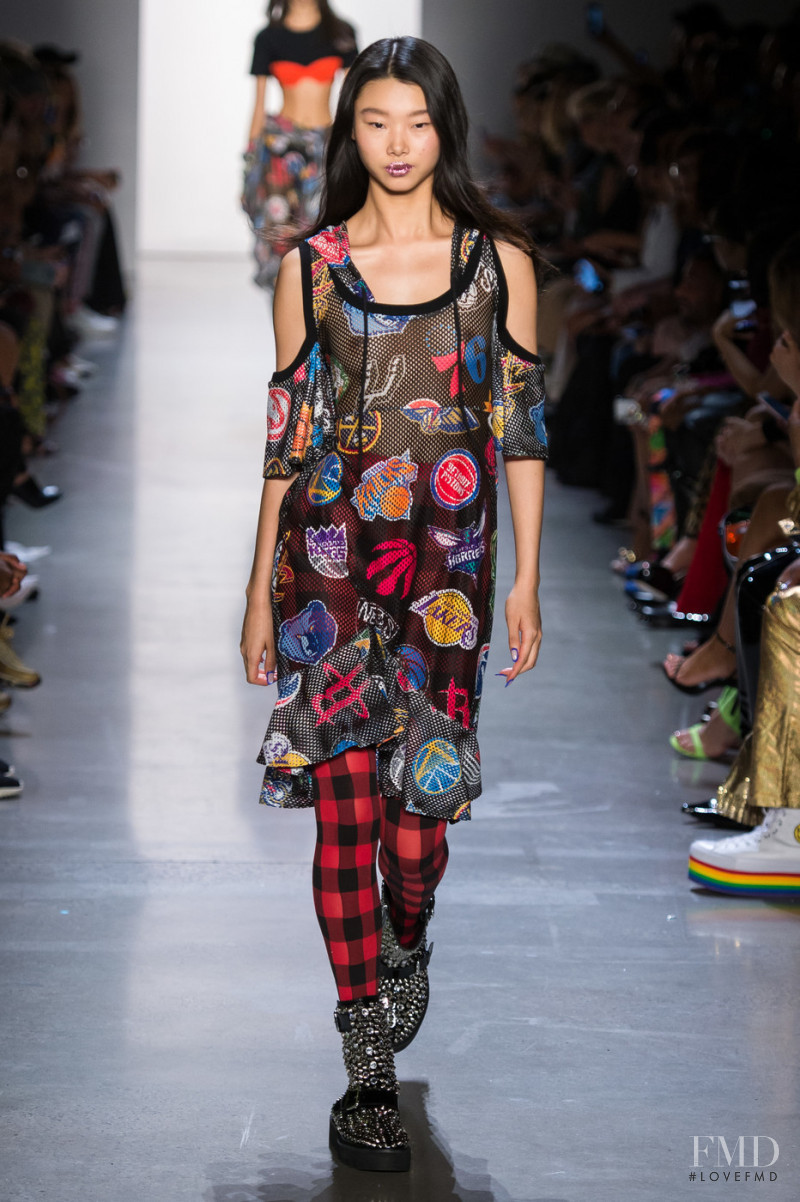 Yoon Young Bae featured in  the Jeremy Scott fashion show for Spring/Summer 2019