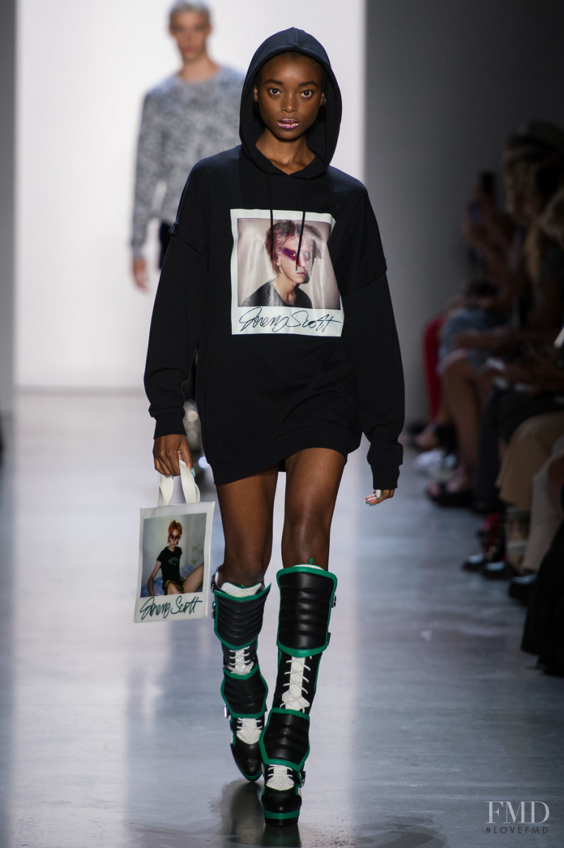 Olivia Anakwe featured in  the Jeremy Scott fashion show for Spring/Summer 2019