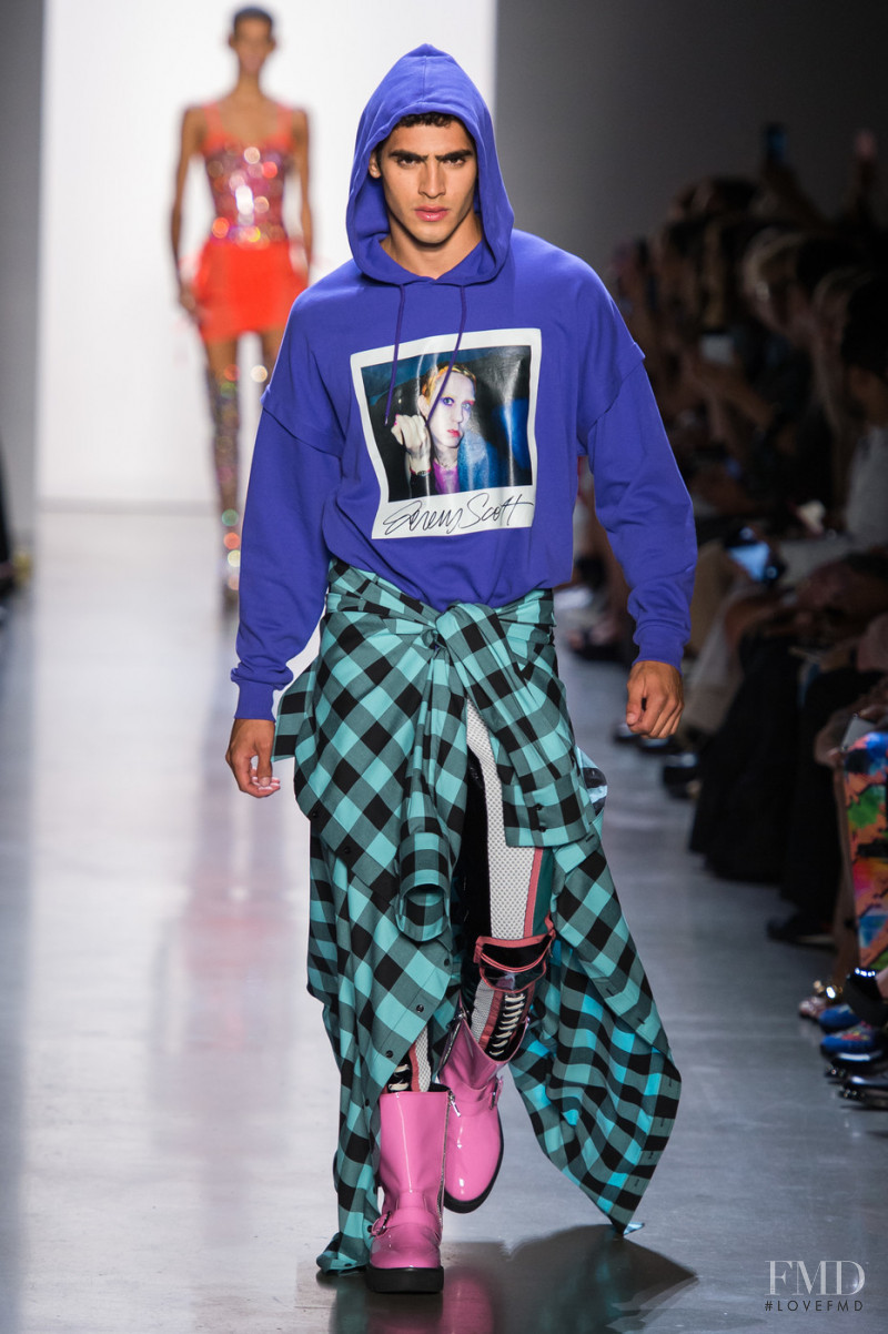 Jhonattan Burjack featured in  the Jeremy Scott fashion show for Spring/Summer 2019