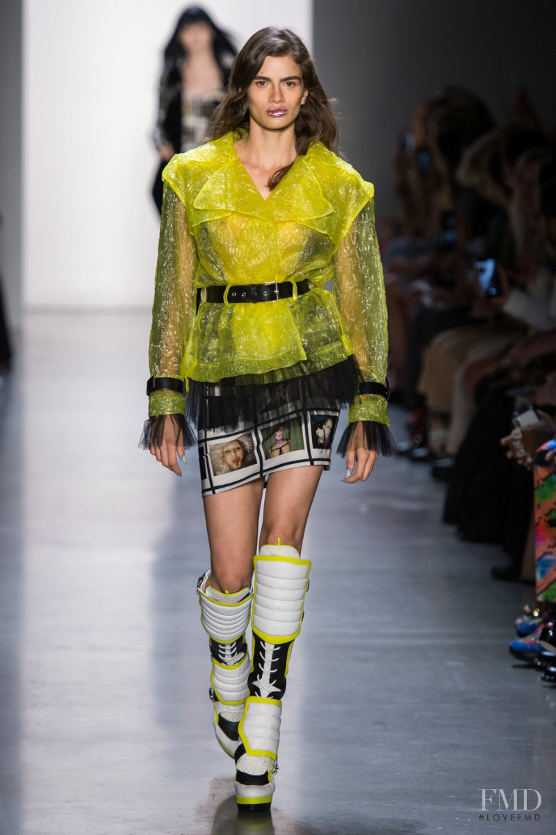 Linda Helena featured in  the Jeremy Scott fashion show for Spring/Summer 2019