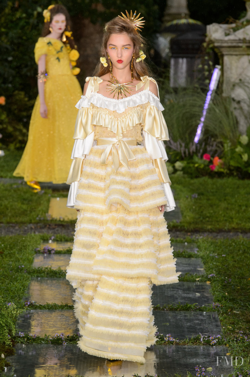 Nastya Cherkasova featured in  the Rodarte fashion show for Spring/Summer 2019