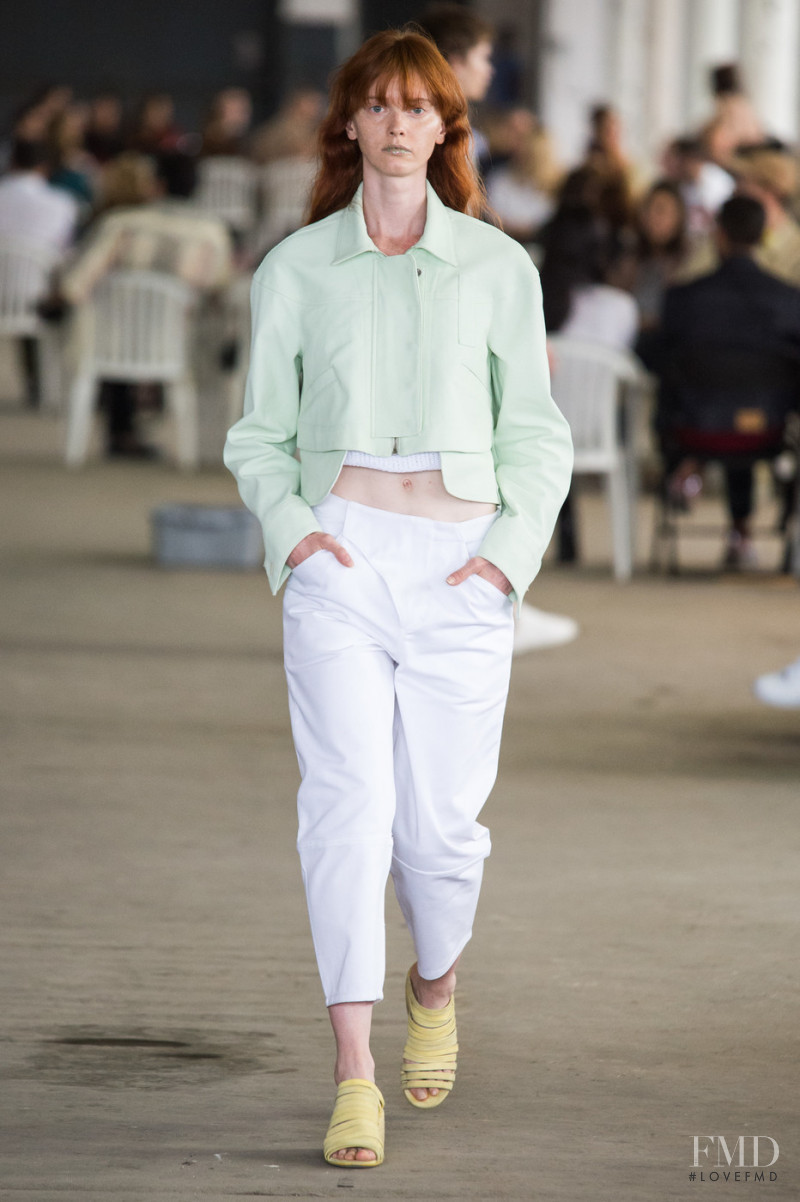 Sasha Mart featured in  the Eckhaus Latta fashion show for Spring/Summer 2019