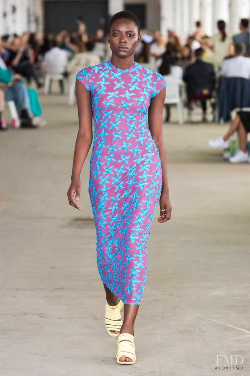 Magne Ndiaye featured in  the Eckhaus Latta fashion show for Spring/Summer 2019