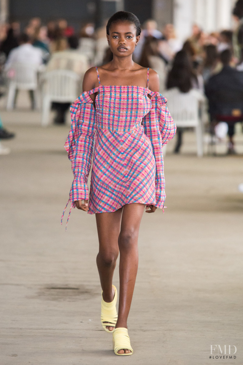 Elizabeth Ayodele featured in  the Eckhaus Latta fashion show for Spring/Summer 2019