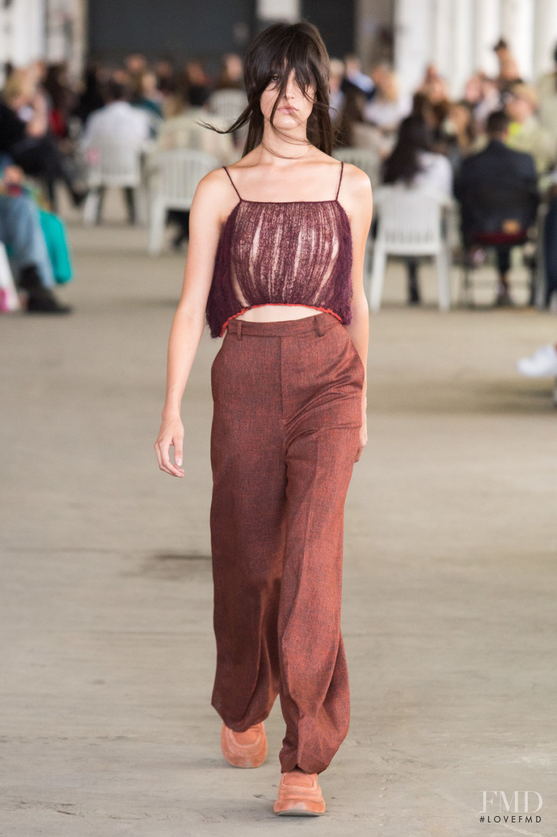 Kayla Gallagher featured in  the Eckhaus Latta fashion show for Spring/Summer 2019