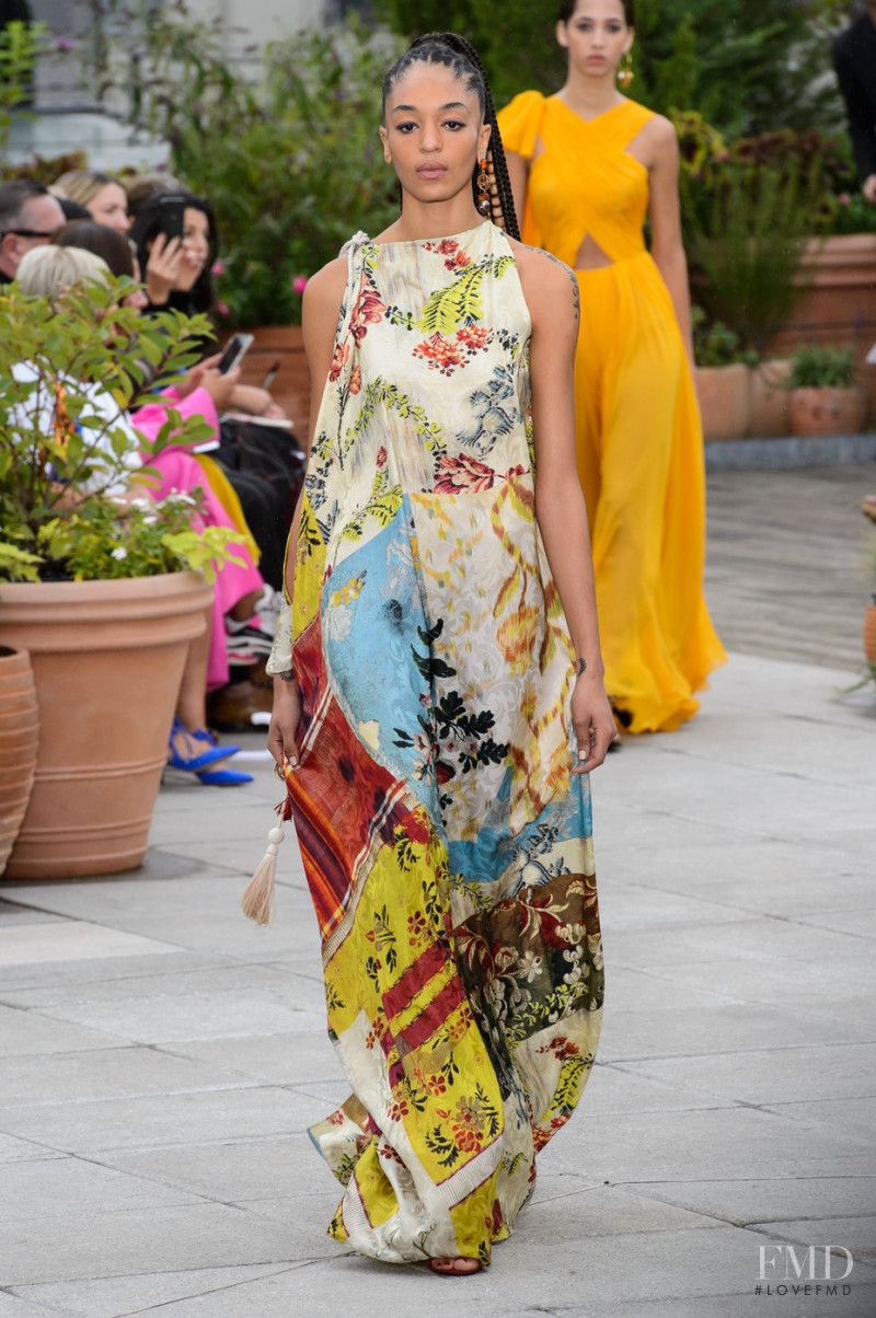 Indira Scott featured in  the Oscar de la Renta fashion show for Spring/Summer 2019