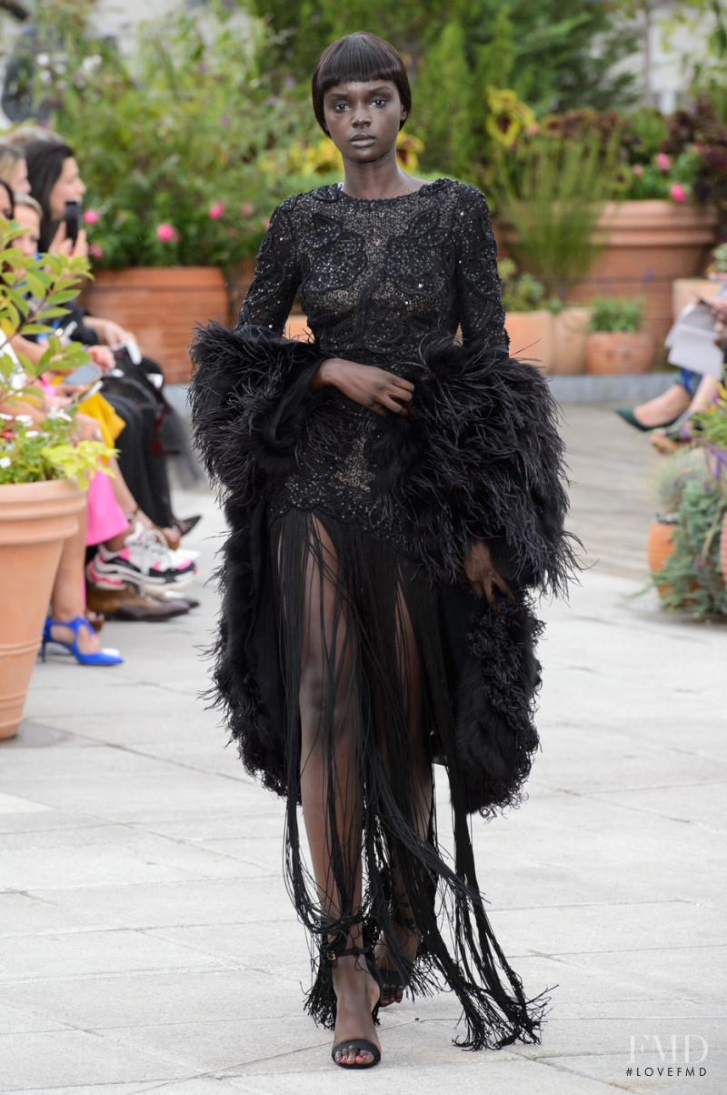 Duckie Thot featured in  the Oscar de la Renta fashion show for Spring/Summer 2019