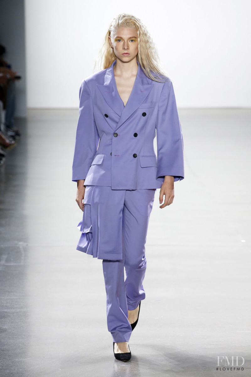 Hunter Schafer featured in  the Matthew Adams Dolan fashion show for Spring/Summer 2019