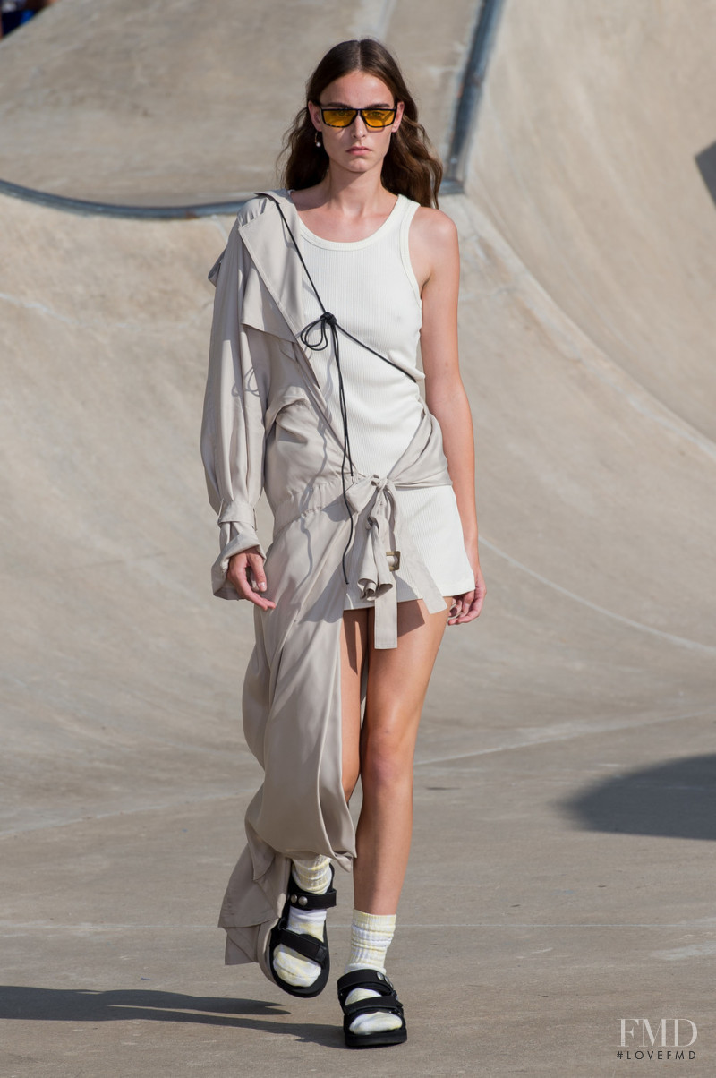 Estella Brons featured in  the John Elliott fashion show for Spring/Summer 2019