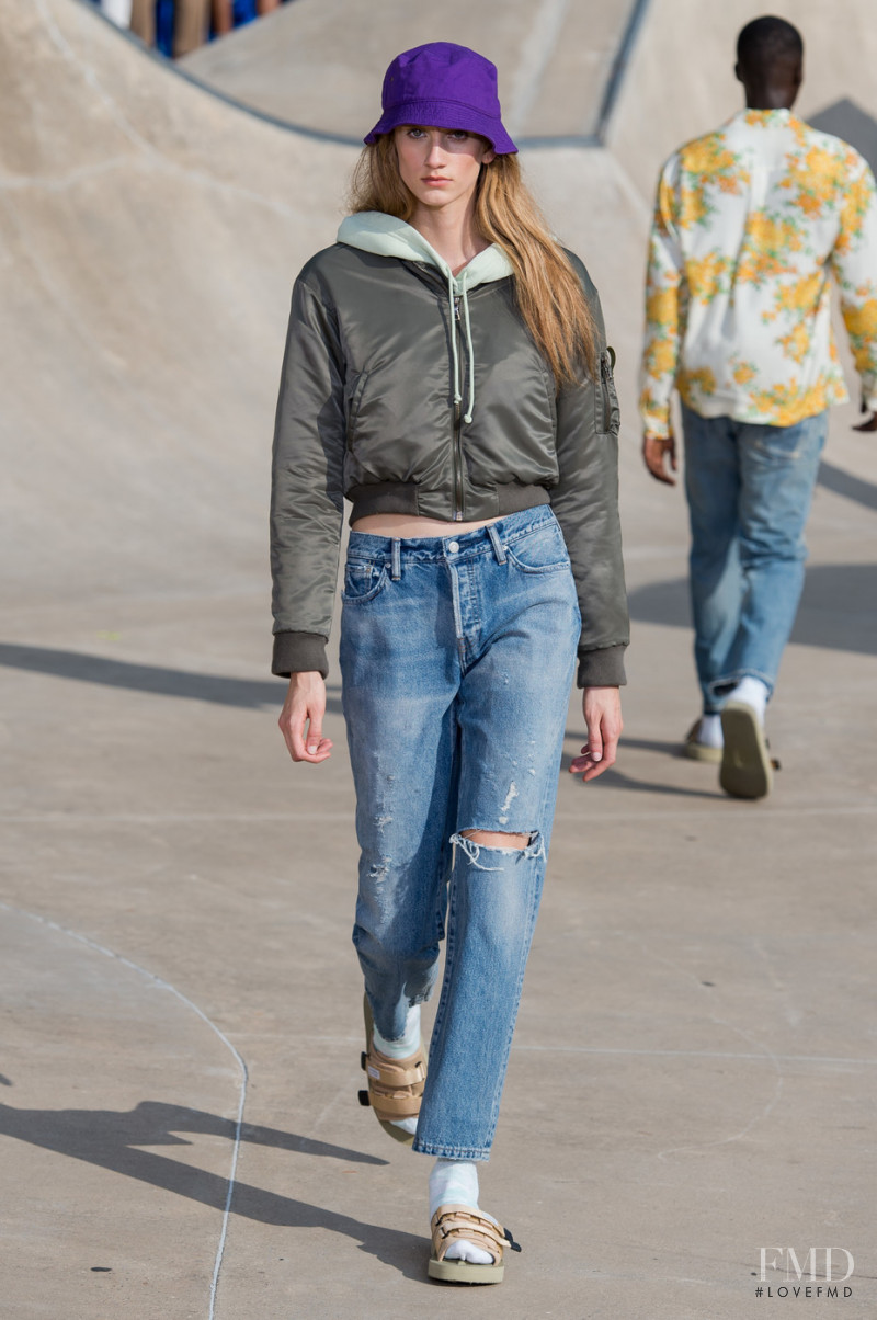 Sarah Berger featured in  the John Elliott fashion show for Spring/Summer 2019