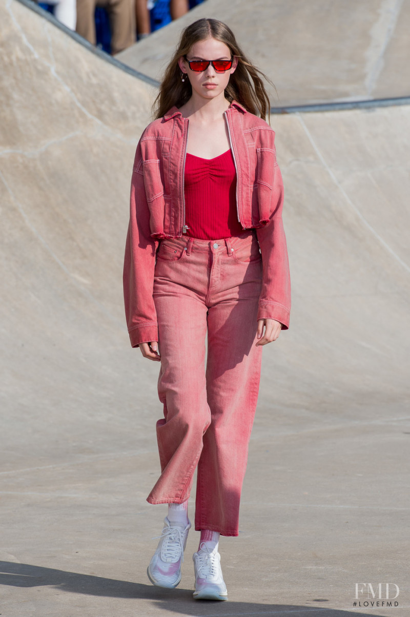 Mariana Zaragoza featured in  the John Elliott fashion show for Spring/Summer 2019