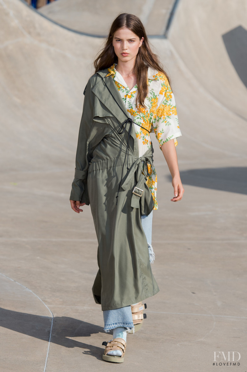 Sara Witt featured in  the John Elliott fashion show for Spring/Summer 2019