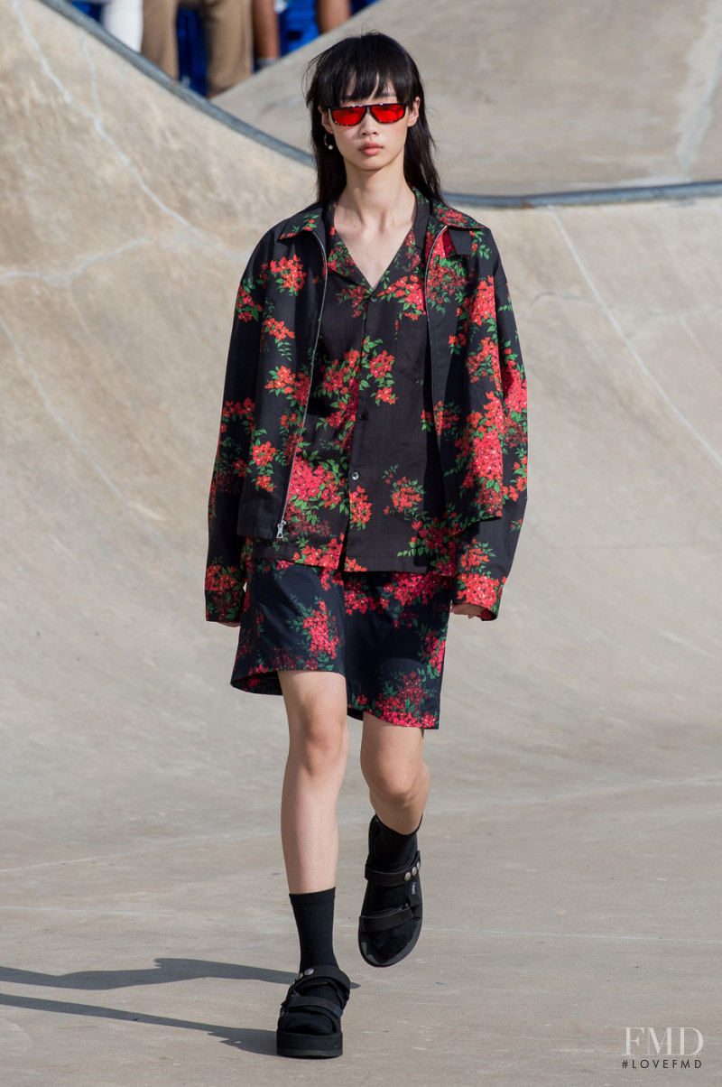 Huan Zhou featured in  the John Elliott fashion show for Spring/Summer 2019